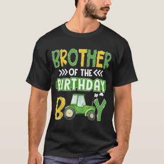 Bruder des Geburtstagsjungen Traktoren Landmaschin T-Shirt