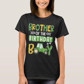 Bruder des Geburtstagsjungen Traktoren Landmaschin T-Shirt