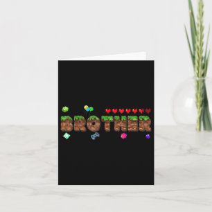 Bruder des Geburtstagskameraden Pixel Game Matchin Karte