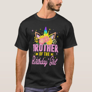 Bruder des Geburtstagskameraden Unicorn Tochter Bi T-Shirt