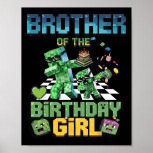 Bruder des Geburtstagsmädchens Lustiges Videospiel Poster