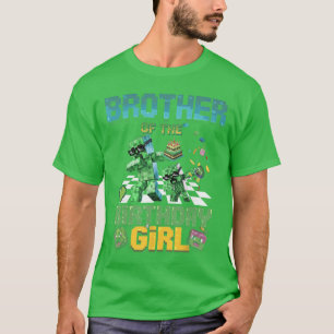 Bruder des Geburtstagsmädchens Lustiges Videospiel T-Shirt