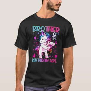 Bruder des Geburtstagsmädchens Unicorn Brot T-Shirt