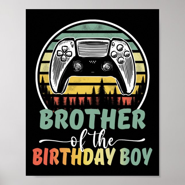 Bruder des Geburtstagsspielers Matching F Poster (Vorne)