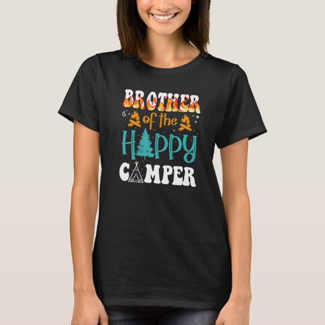 Bruder des glücklichen Camp Familie Camping Reise  T-Shirt (Vorderseite)