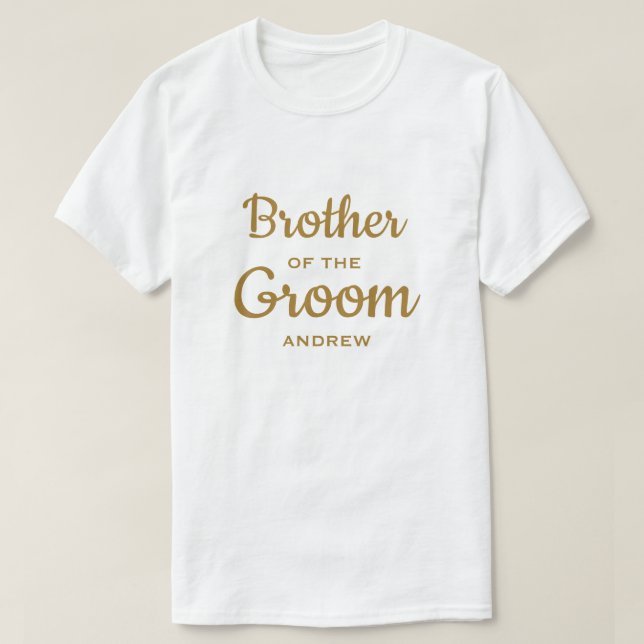 Bruder des "Groom Custom T - Shirt" T-Shirt (Design vorne)