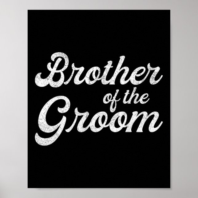 Bruder des Groom Shirts für Männer Junge Kind Poster (Vorne)