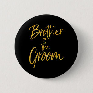 Bruder des Groom-Shirts Niedliche Goldpassende Bri Button