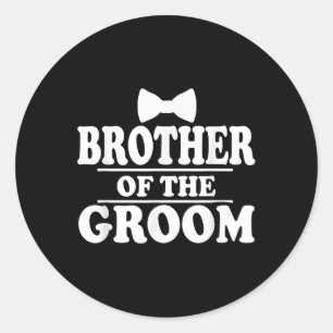 Bruder des Groom Wedding Bachelor Party Funny Runder Aufkleber