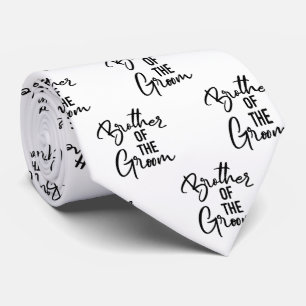 Bruder des Grooms Schwarz und Weiß Krawatte