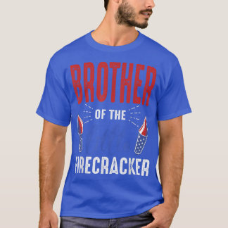 Bruder des kleinen Firecracker 4. Juli Birt T-Shirt