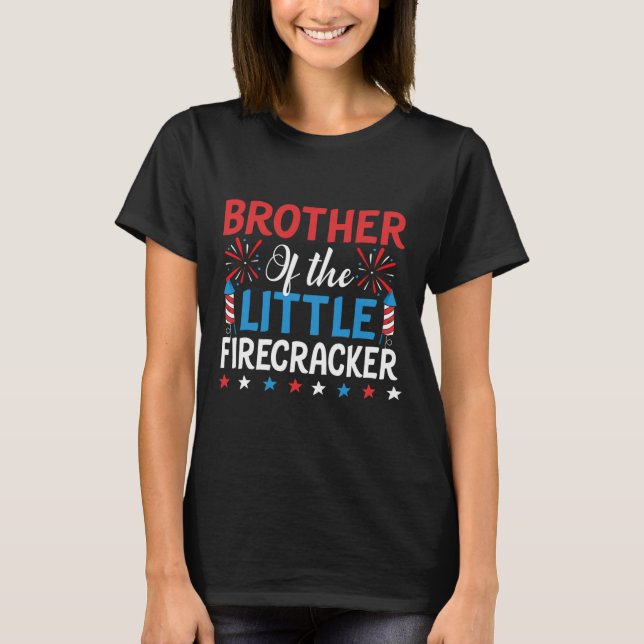 Bruder des kleinen Firecracker Shirts 4. Juli (Vorderseite)