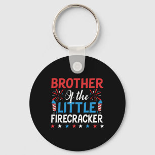 Bruder des kleinen Firecracker Shirts 4. Juli Schlüsselanhänger