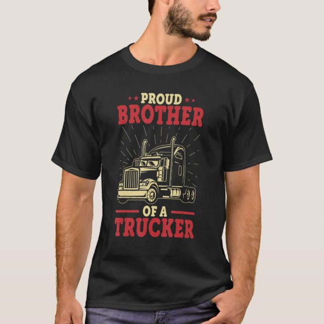Bruder des LKW-Bruders Big Rig Truck T-Shirt (Vorderseite)