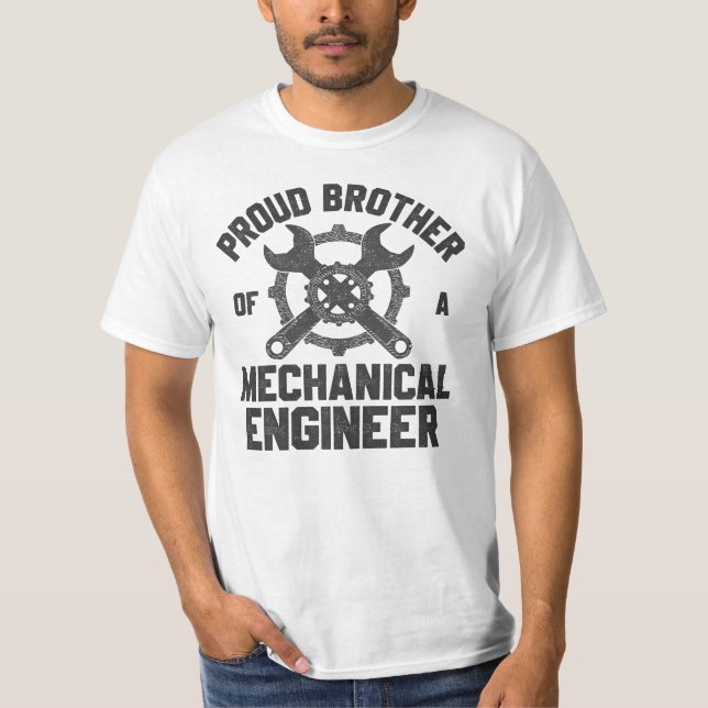 Bruder des Maschinenbauingenieurs, stolzer Bruder T-Shirt (Vorderseite)
