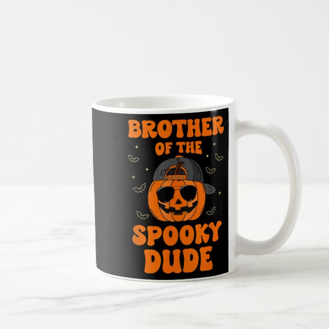 Bruder des unheimlichen Typs Halloween Pumpkin Geb Kaffeetasse (Rechts)