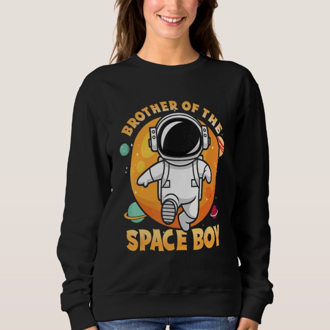 Bruder des Weltraumjungen Matching Familienkostüms Sweatshirt (Vorderseite)