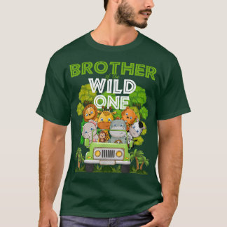 Bruder des wilden Zoo Truck Birthday Safari T-Shirt