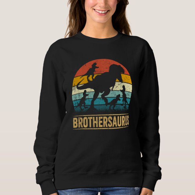 Bruder Dinosaur Rex Brothersaurus 4 Kinder Vater S Sweatshirt (Vorderseite)