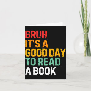 Bruder ein guter Tag, um ein Buch cool zu lesen Karte