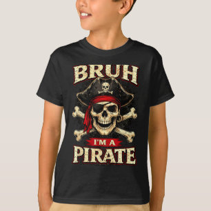Bruder ein Piratenschädel Augenklappe Kreuzknochen T-Shirt