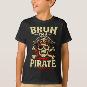 Bruder ein Piratenschädel Augenklappe Kreuzknochen T-Shirt