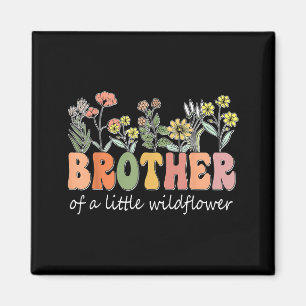Bruder einer kleinen Wildblumen Mädchen Frauen Fam Magnet