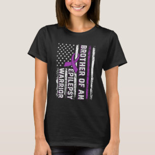 Bruder einer Lila Ribbon-Stütze für Kriegerpilepsi T-Shirt