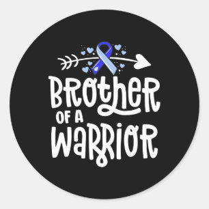 Bruder einer Warrior Hydrocephalus Awareness Famil Runder Aufkleber