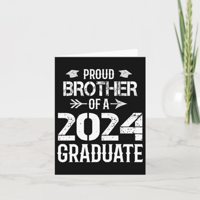 Bruder eines Abschlusses mit Abschluss 2024 Karte (Vorderseite)