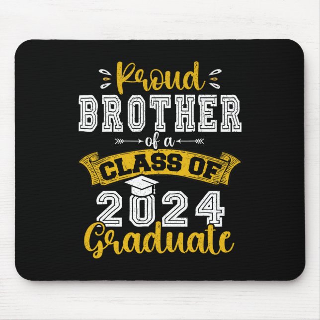 Bruder eines Cl von 2024 Graduate Funny Senior 202 Mousepad (Vorne)