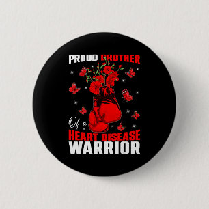 Bruder eines Herzens Krieger Herzkrankheit Bewusst Button