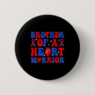 Bruder eines Herzens Kriegers angeborener Herzfehl Button