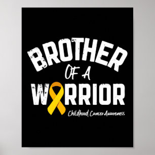 Bruder eines Kriegers Kinderkrebsbewusstsein Bo Poster
