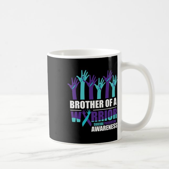 Bruder eines Kriegers Selbstmord Bewusstsein psych Kaffeetasse (Rechts)