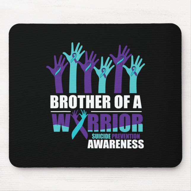 Bruder eines Kriegers Selbstmord Bewusstsein psych Mousepad (Vorne)