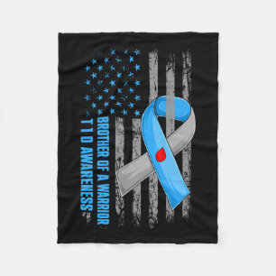 Bruder eines Kriegers Typ 1 Diabetes T1d Bewusstse Fleecedecke