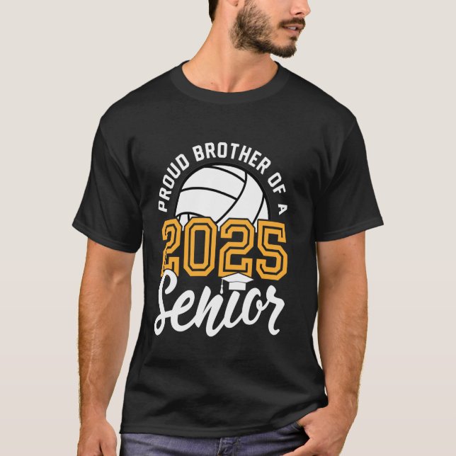 Bruder eines Senior Volleyball-Abschlusses T-Shirt (Vorderseite)