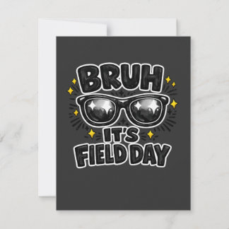 Bruder Es ist Field Day Shirt Lustiges Kinder Schu Mitteilungskarte
