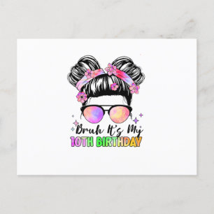 Bruder Es ist mein 10. Geburtstag 10 Jahre alt Postkarte