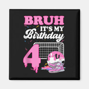 Bruder Es Ist Mein 4. Geburtstag Fußball Eis Drip Magnet