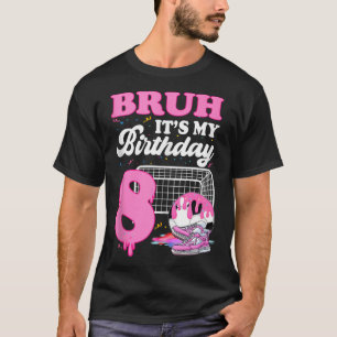 Bruder Es Ist Mein 8. Geburtstag Fußball Eis Drip T-Shirt