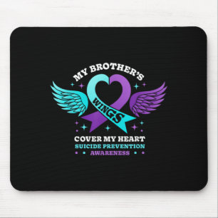 Brüder Flügel bedecken Herz Suizidprävention Mousepad