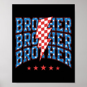 Bruder Fourth Of July Unabhängige US-Flagge Famili Poster
