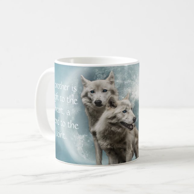 Bruder, Freund des Geistes Kaffeetasse (Vorderseite Links)