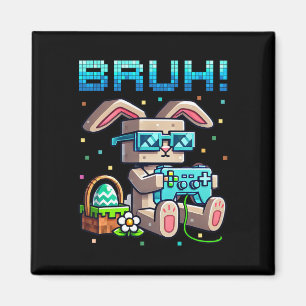 Bruder Frohe Ostern Hase Ei Jagd Videospiele Gamer Magnet
