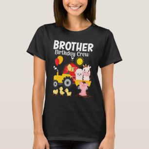 Bruder Geburtstag Crew Traktor Stall Farm Tier T-Shirt