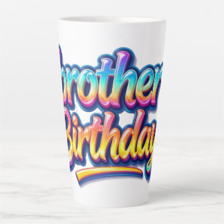 Bruder Geburtstagsgeschenk Bunte Regenbogen Schrif Milchtasse