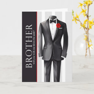 Bruder, geleite mich zum Altar Hochzeitsanfrage Karte