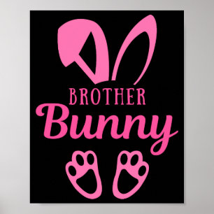 Bruder glückliches Ostern Hase T-Shirt  Poster